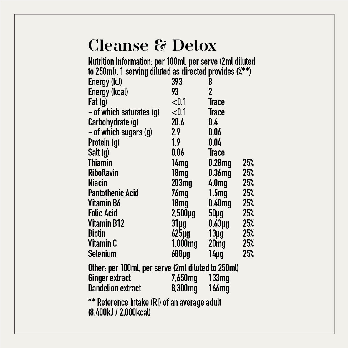 Cleanse &amp; Detox: Ginger &amp; Lemon - Fount Drinks